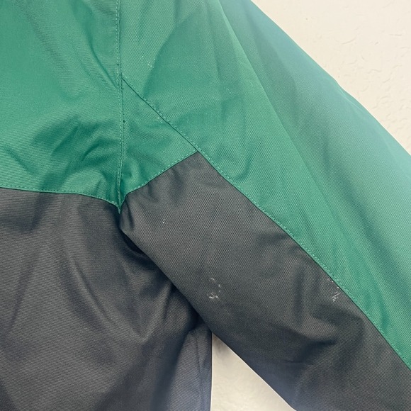 DC Snowboarding Ski Jacket Boys 14 L Black Green Lined Profill Insulation Hooded - Picture 6 of 16